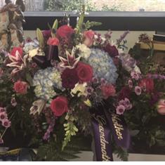 Purple Casket Spray