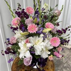 Purple Funeral Arrangments