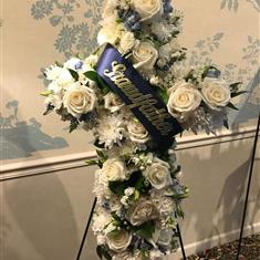 White Funeral Cross